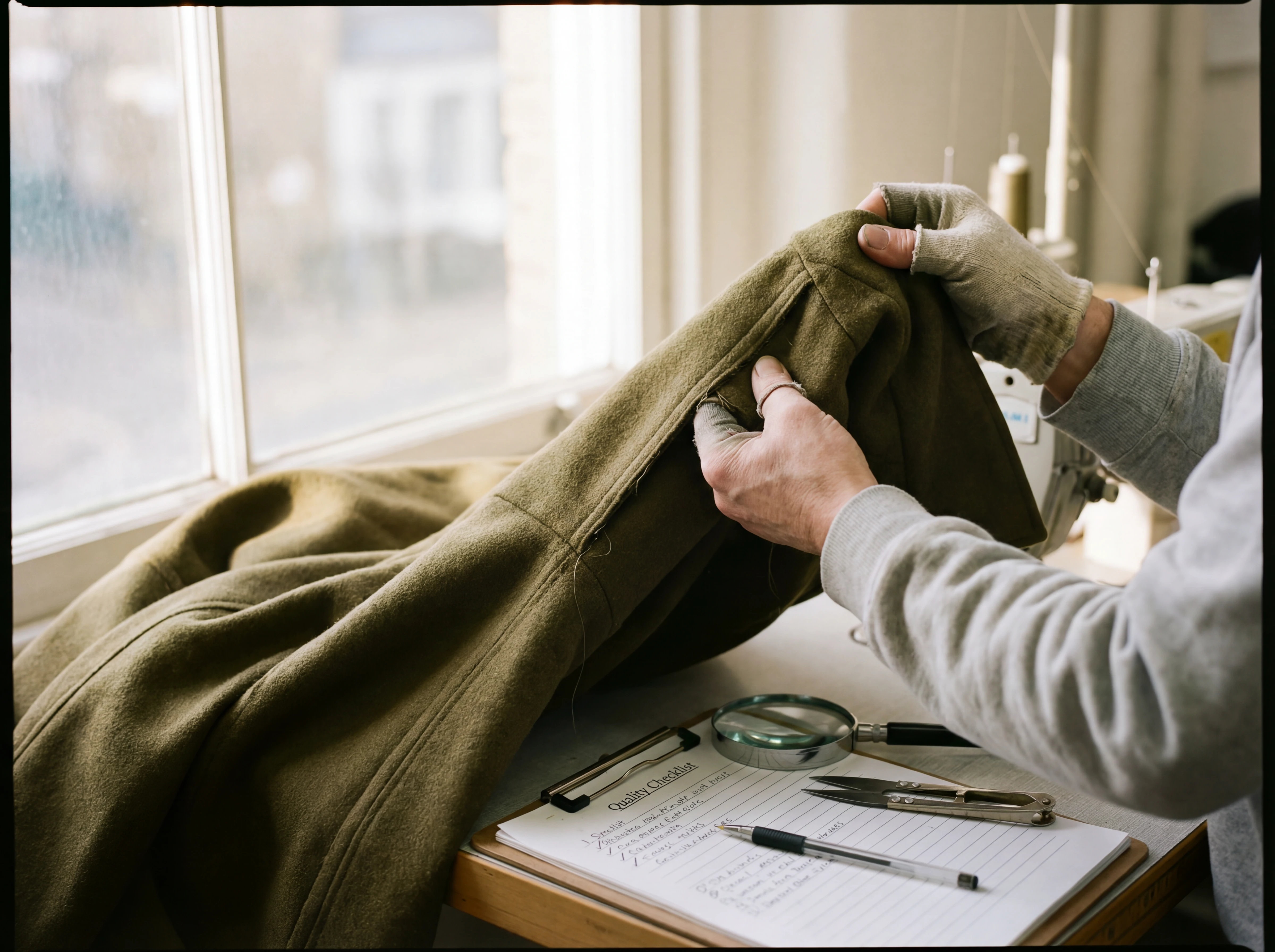 Kontrola jakości odzieży - inspekcja szwów i wykończenia